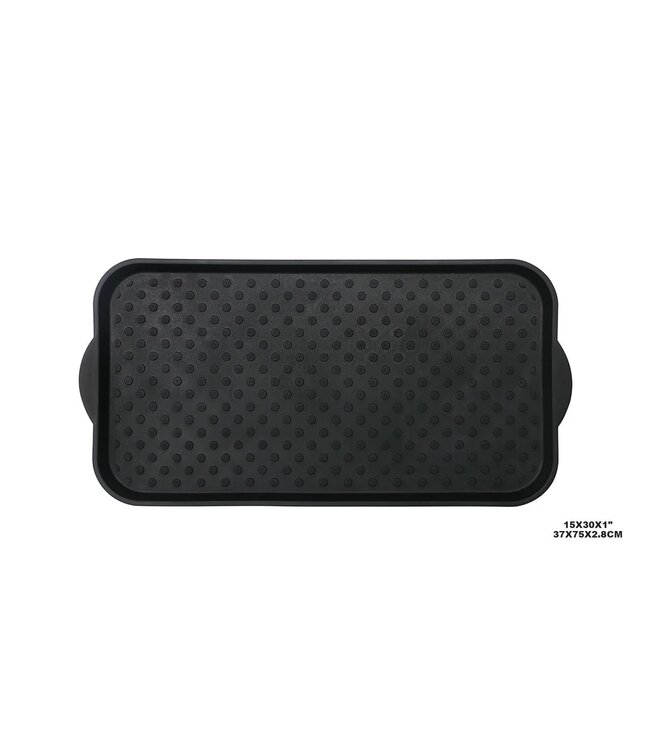 ATELIER DU NORD BOOT TRAY BLACK w/HANDLE 15x30x1"