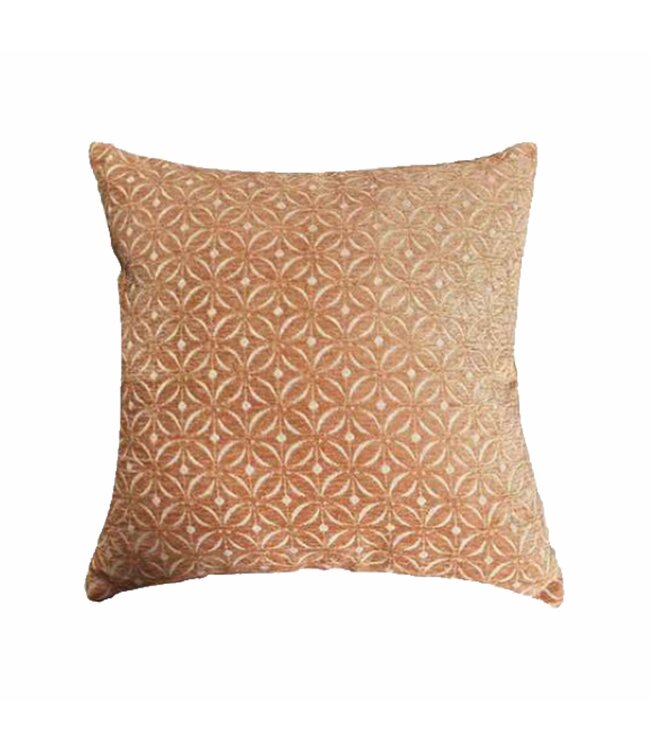 LAUREN TAYLOR CHENILLE CUSHIONS CORAL GEO 20X20"