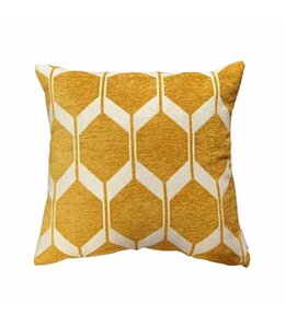 LAUREN TAYLOR CHENILLE CUSHIONS YELLOW RHOMBUS 20X20"