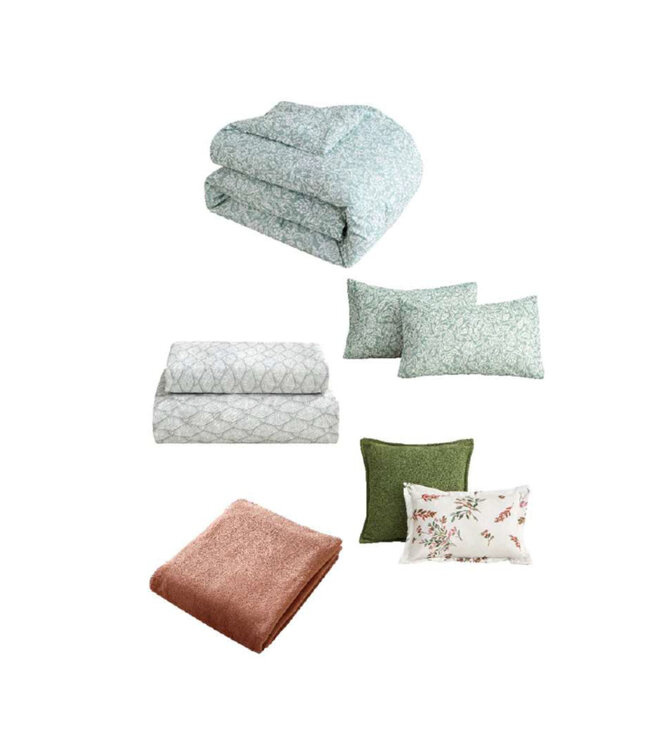 LAUREN TAYLOR SOPHIA 9pc FLORAL COMFORTER SET MULTI