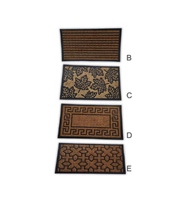 LAUREN TAYLOR COIR MATTING MAT WITH RUBBER AST 18X30"