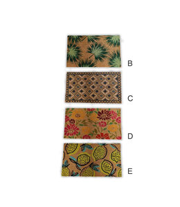 LAUREN TAYLOR COIR MAT PRINT w/PVC BACKING AST 18X30"