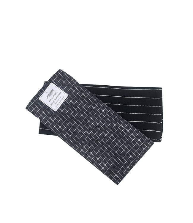 WAFFLE KITCHEN TOWEL AST (grey/white OR black/white) 18″x 28″