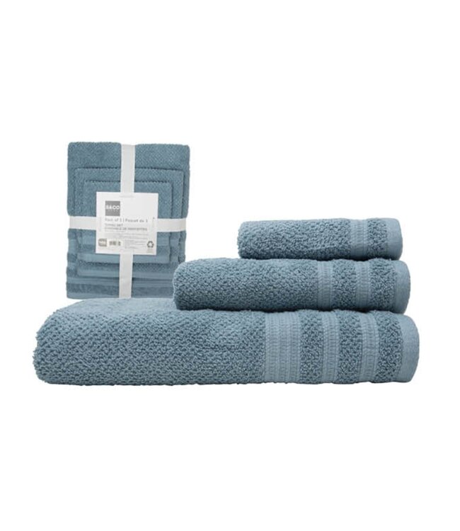3Pc POPCORN BATH TOWEL SET