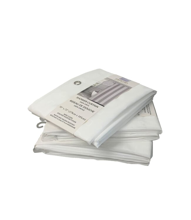 4 GAUGE 3D SHOWER CURTAIN or LINER 70X72" WHITE