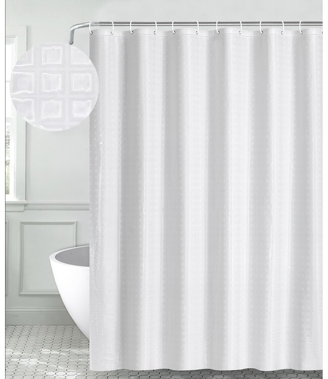 4 GAUGE 3D SHOWER CURTAIN or LINER 70X72" WHITE
