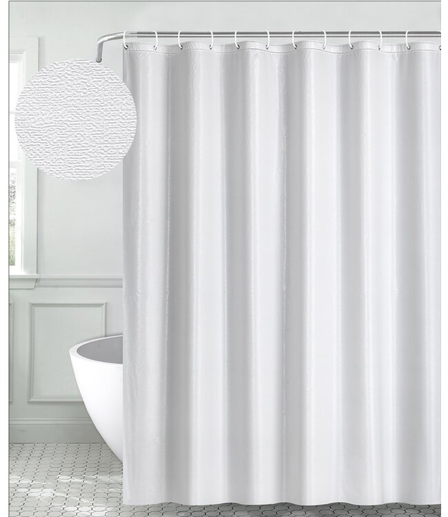 4 GAUGE 3D SHOWER CURTAIN or LINER 70X72" WHITE