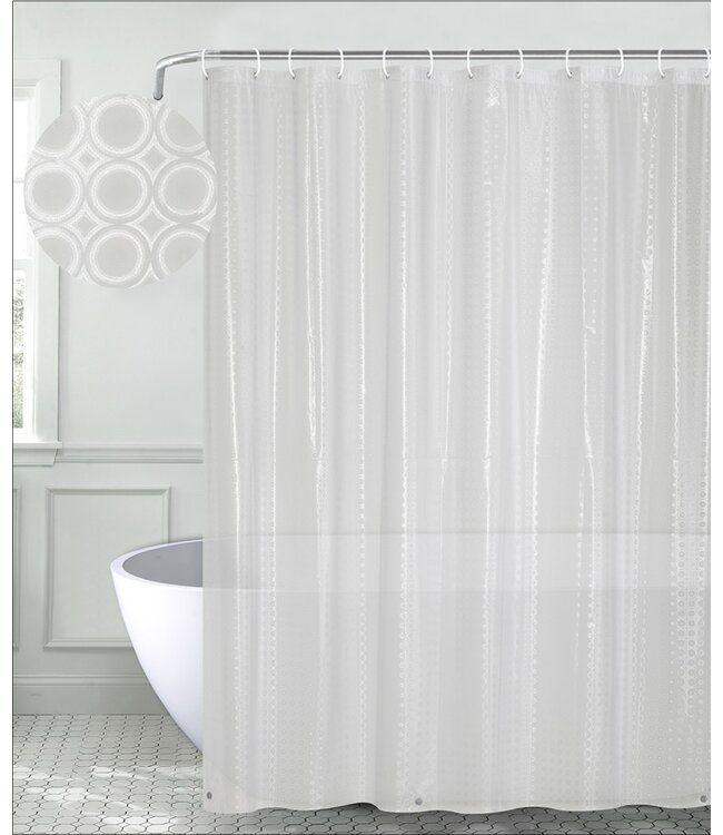 4 GAUGE 3D SHOWER CURTAIN or LINER 70X72" WHITE