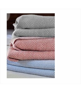 LAUREN TAYLOR *DANIEL CHEVRON WOVEN COTTON BLANKET (MP2)
