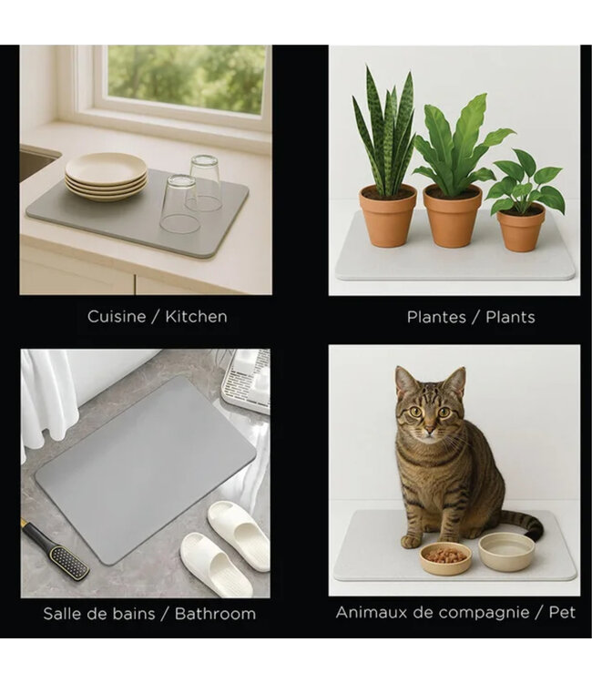 LAUREN TAYLOR DIATOMITE STONE MAT 16X24"