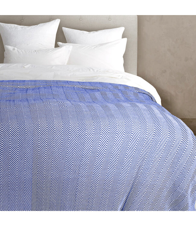 LAUREN TAYLOR *DANIEL CHEVRON WOVEN COTTON BLANKET (MP2)