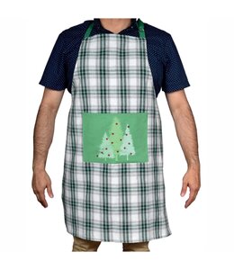 CHRISTMAS FIR TREES APRON GREEN