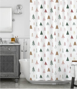 SCANDI TREES SHOWER CURTAIN
