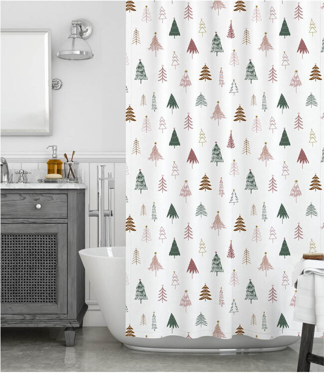 SCANDI TREES SHOWER CURTAIN
