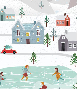 TOWN RINK SHOWER CURTAIN