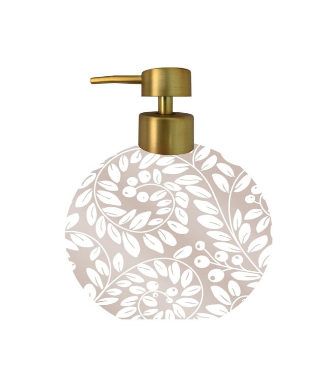 ORNAMENT RESIN LOTION DISPENSER TAUPE