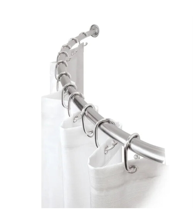 CURVED SHOWER ROD SOLID CHROME