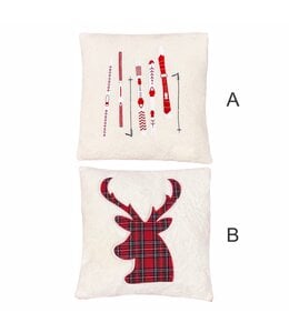 SKI CHALET CUSHION AST 20X20"