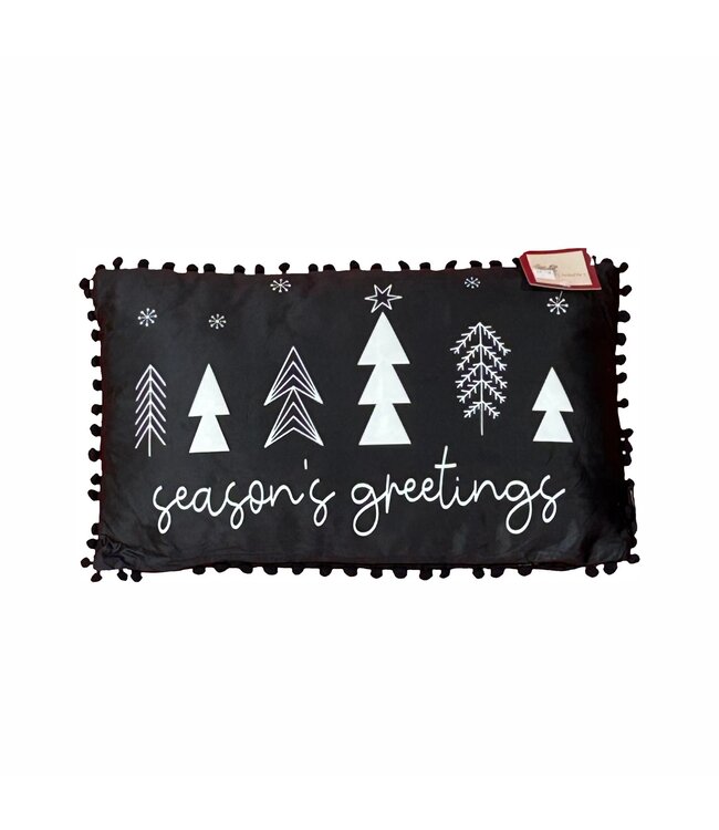 GNOMES AND BLACK TREES CUSHION AST 12X20"