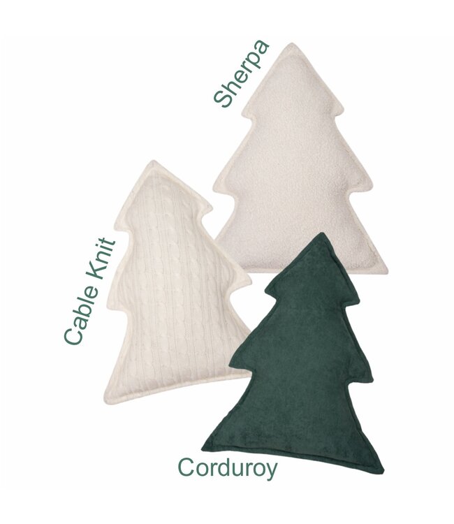 TREE SHAPED FUN CUSHION AST 10.5"X 16.5"