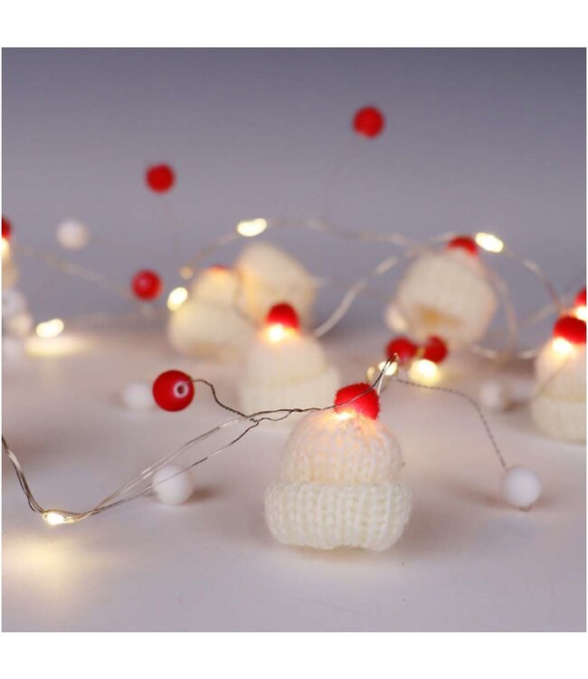HOLIDAY 20pc LED WINTER HAT STRING LIGHTS