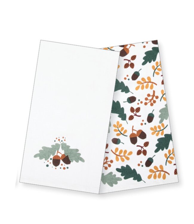 SET OF 2 FALL WOVEN PRINTED KITCHEN TOWEL 18X28"" AST