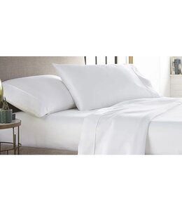 LAUREN TAYLOR 350 THREAD COUNT SOLID COLOR COTTON FITTED SHEET