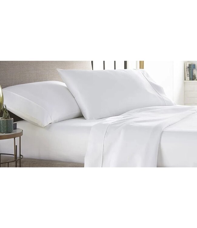 LAUREN TAYLOR 350 THREAD COUNT SOLID COLOR COTTON FITTED SHEET