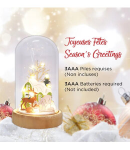 LAUREN TAYLOR CHRISTMAS DEER FAMILY SNOW GLOBE AST