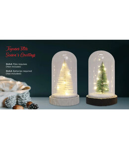 LAUREN TAYLOR CHRISTMAS TREE SNOW GLOBE AST