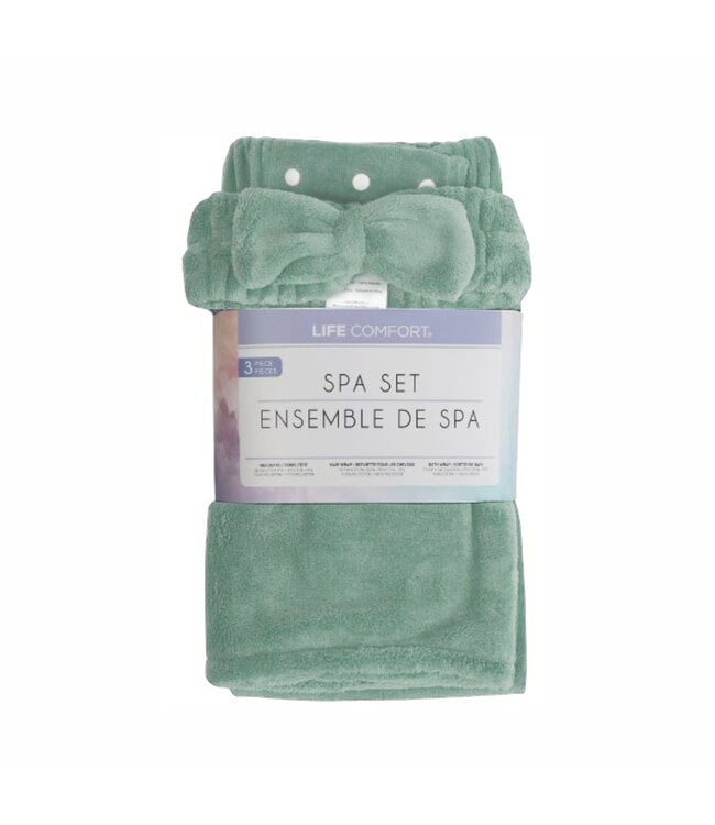 3Pc ADULT SPA GIFT SET GREEN