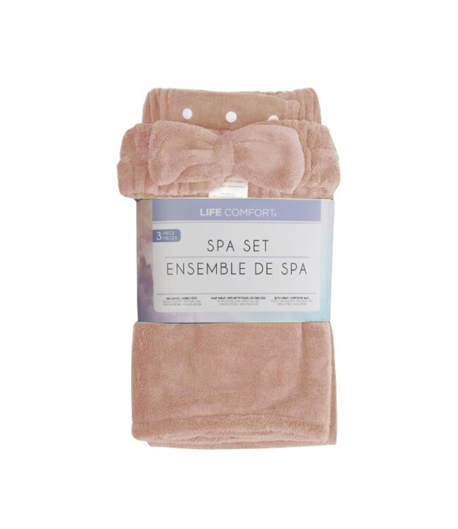 3Pc ADULT SPA GIFT SET PINK