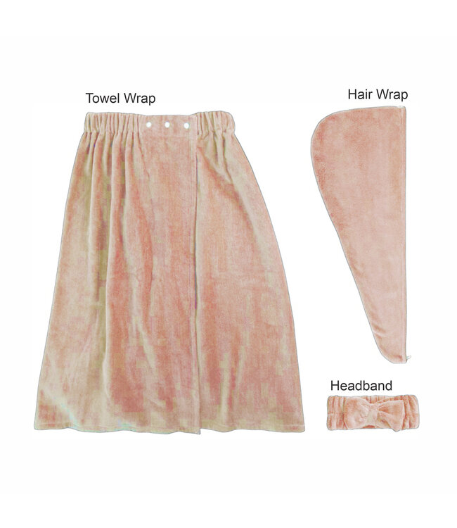 3Pc ADULT SPA GIFT SET PINK