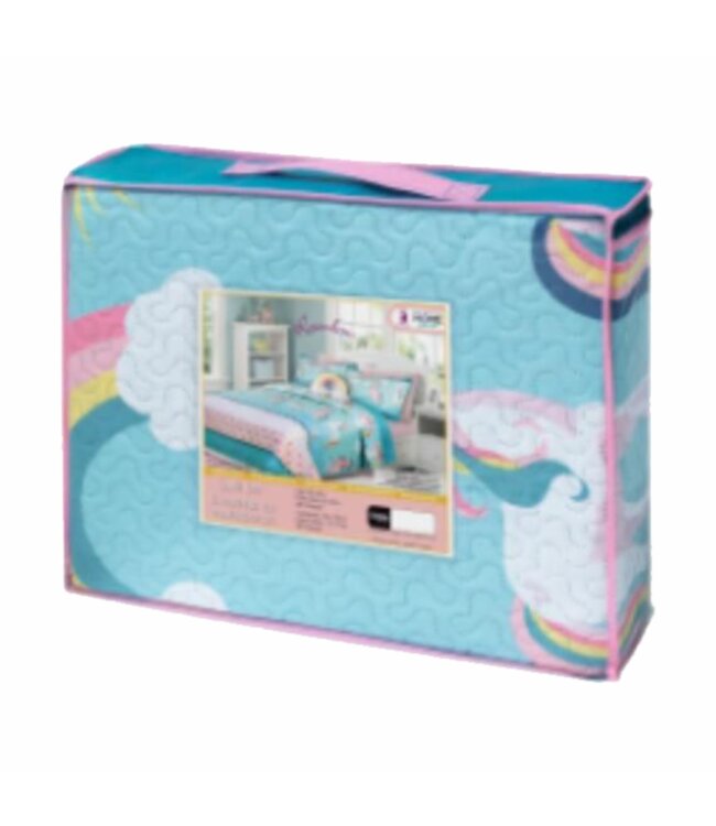 RAINBOW JUVENILE PRINTED QUILT SET MULTI