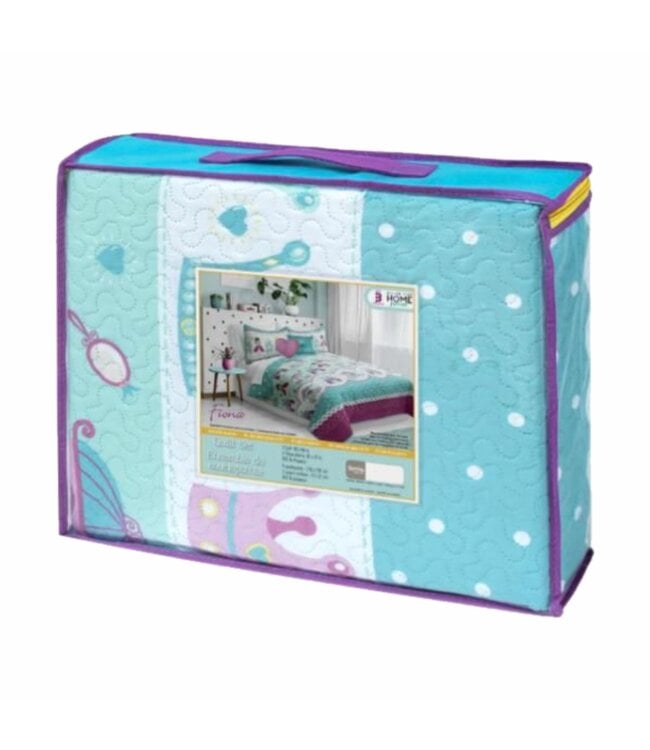 FIONA 3PC JUVENILE PRINTED QUILT SET MULTI DOUBLE/QUEEN