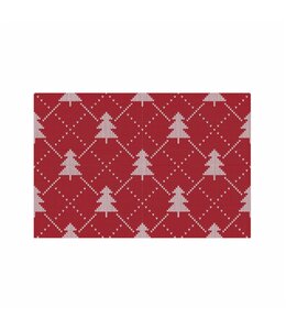 CHRISTMAS WOVEN PRINTED TEXTILENE PLACEMAT 12X18" MERRY TREES