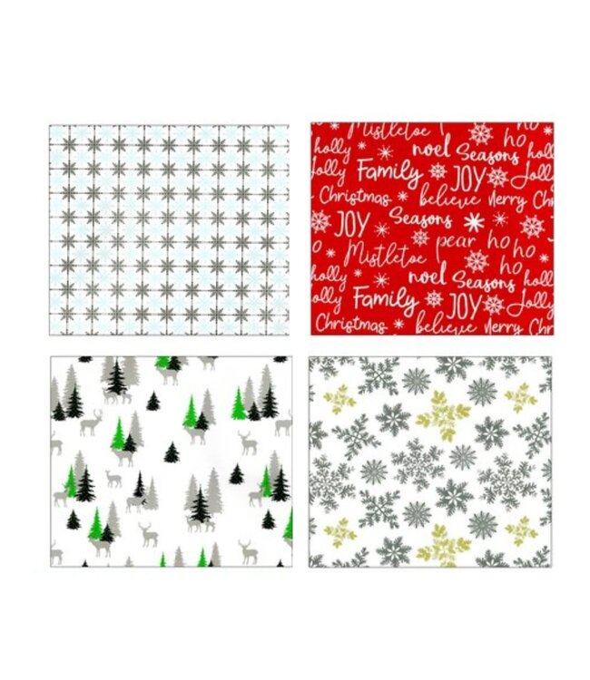 PRINTED CHRISTMAS FLANNEL BACKED PEVA TABLECLOTH 5 AST DESIGNS sold separatly