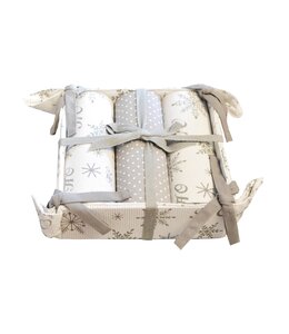 3pc PRINTED CHRISTMAS KITCHEN TOWEL IN A BASKET AST 16X28"