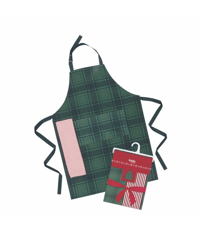CHRISTMAS APRON + KITCHEN TOWEL SET