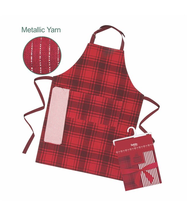 CHRISTMAS APRON + KITCHEN TOWEL SET