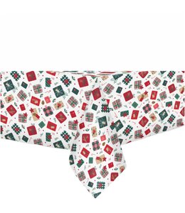 FOIL PRINTED CHRISTMAS TABLECLOTH