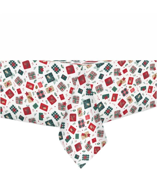 FOIL PRINTED CHRISTMAS TABLECLOTH