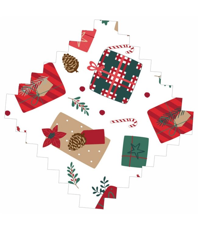 FOIL PRINTED CHRISTMAS TABLECLOTH