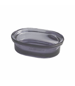 PONTA GLASS SOAP DISH SMOKE