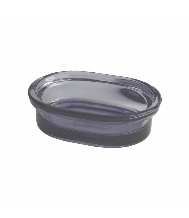 PONTA GLASS SOAP DISH SMOKE