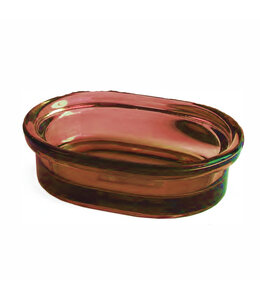 PONTA GLASS SOAP DISH AMBER