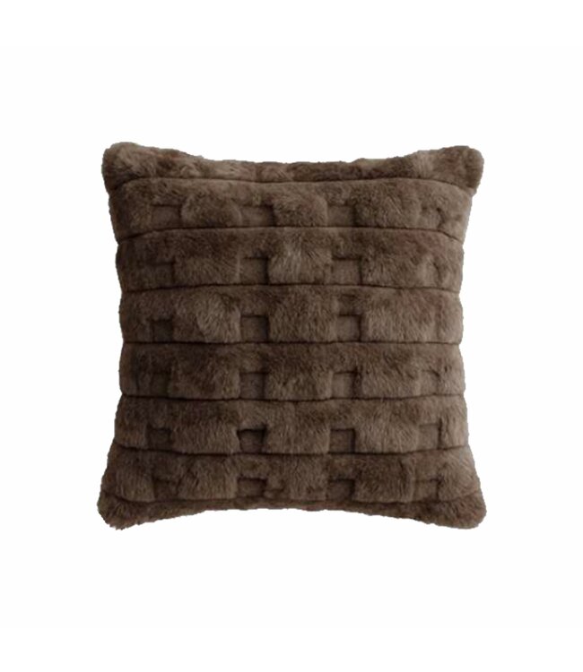 FRANCO FAUX FUR RIB CUSHION COVER AST 20X20"
