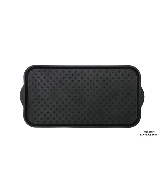 ATELIER DU NORD BOOT TRAY BLACK15x30x1" w/HANDLE