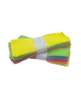 10pk MICROFIBER CLEANING CLOTH MULTI 14X14"