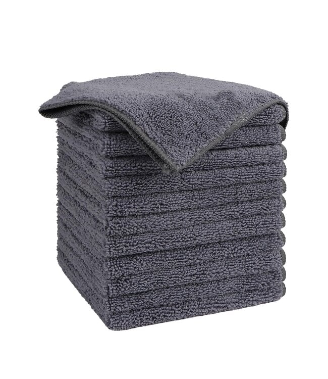 20pk DISPOSABLE MICROFIBRE CLEANING CLOTH GREY 8X8"